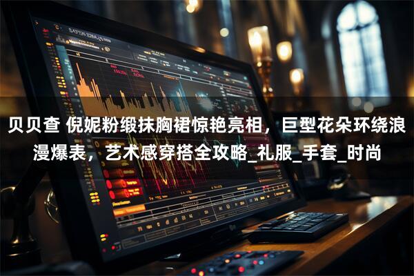 贝贝查 倪妮粉缎抹胸裙惊艳亮相，巨型花朵环绕浪漫爆表，艺术感穿搭全攻略_礼服_手套_时尚
